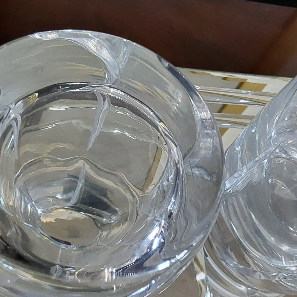 LENOX CRYSTAL CLEAR CUT‎ OLD FASHION SWIRL 4- INCH GLASS